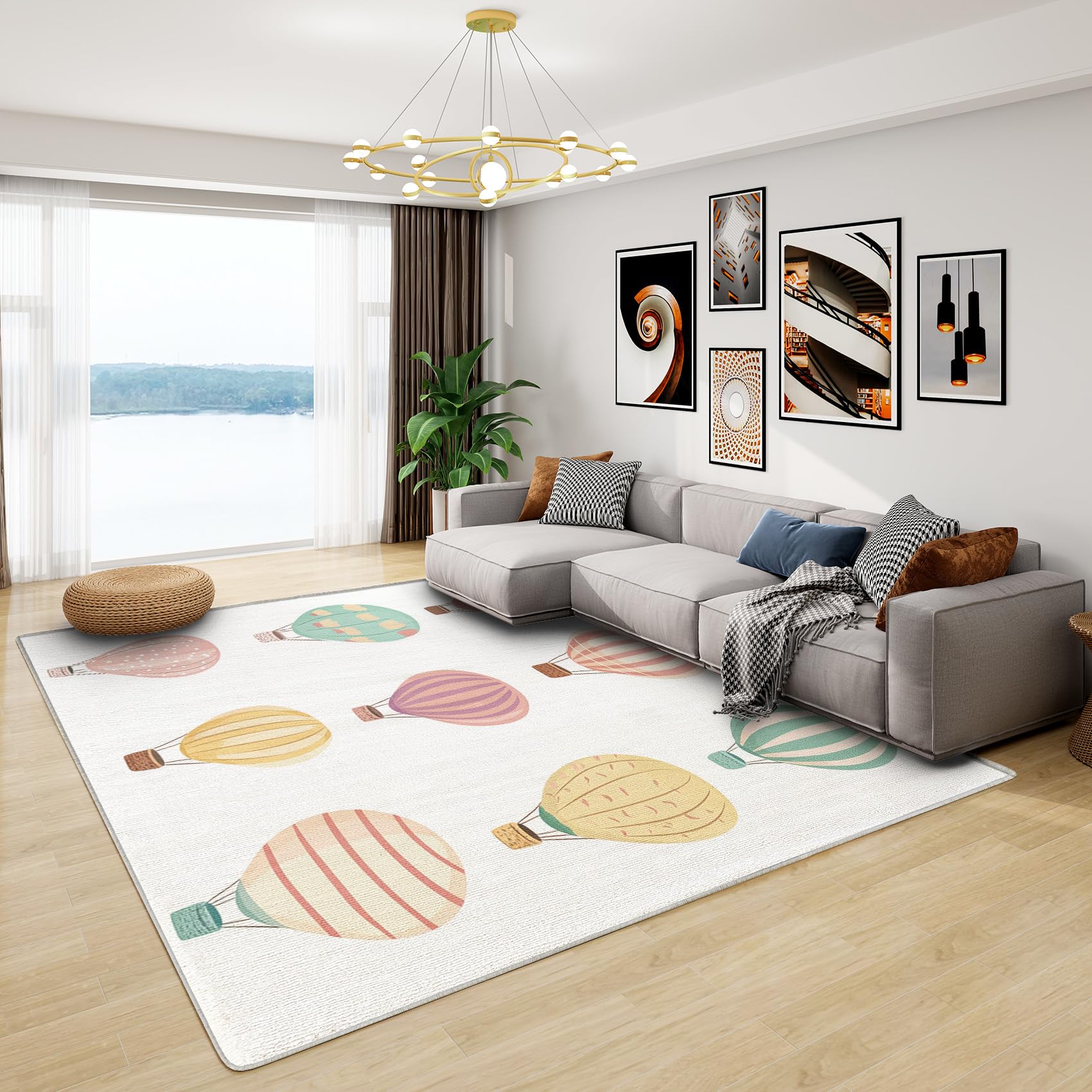 Amazon.com: Phtbz Hot Air Balloon Rug - Hot Air Balloon